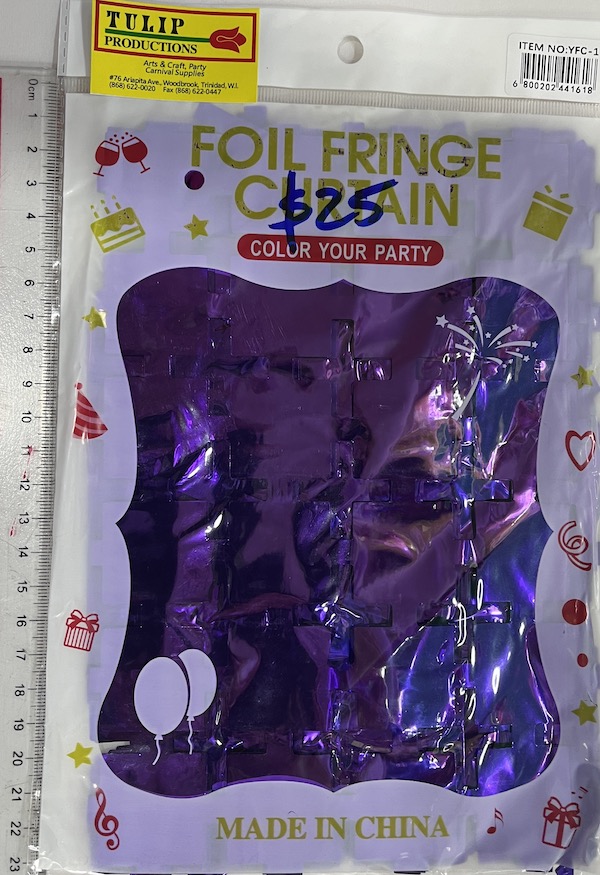 Foil Curtain Purple